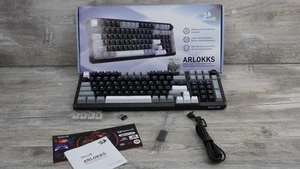 K742 Wireless Mechanical Gaming Keyboard with Knob, Bluetooth 5.0/2.4GHz/USB ... - Picture 1 of 10