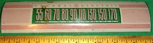 Vtg. General Electric Plastic Slide Rule Style Radio Dial 107, 114, 115W (1948) - Picture 1 of 2