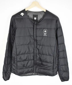Descente HCS Down Heat Navi Giacca Uomo (Eu) 54 Imbottito Scatto Bottoni Tasche - Picture 1 of 11