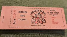 1970's Dorney Park Reduced Ride Ticket Book 8 Tickets Allentown PA  