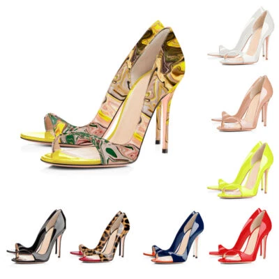 Womens Fashion D'Orsay Peep Toe High Heel Sandals Bridal Wedding Shoes - Image 1 of 4