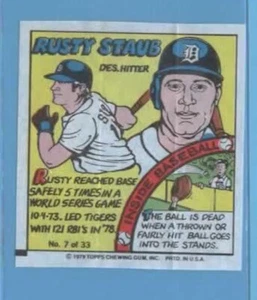RUSTY STAUB 1979 TOPPS BAZOOKA COMIC BASEBALL #7 - Picture 1 of 1