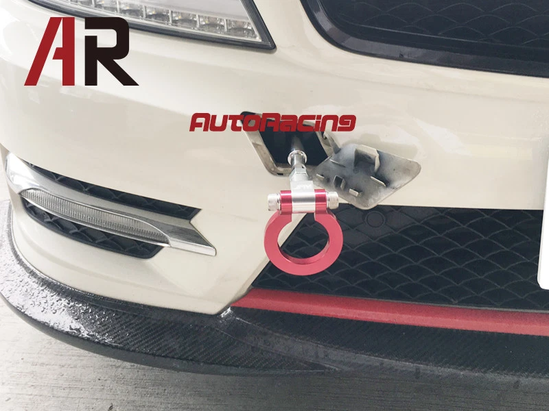 Barra de gancho de remolque delantera de forja de aluminio JPM para 2008-2014 M-Benz W204 clase C "ROJO" Foto 1 de 3