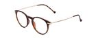 Ernest Hemingway 4845 Unisex Round Eyeglasses in Brown Auburn Tortoise Gold 48mm