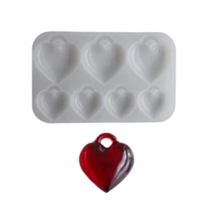 Heat Resistant Silicone Mould for Designing Unique 3D Heart Pendants In Studio - Picture 1 of 8