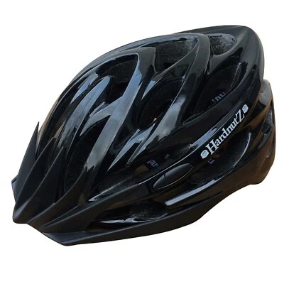 Black bike helmet adult kids unisex men's cycle one size 55-61cms - Image 1 of 4