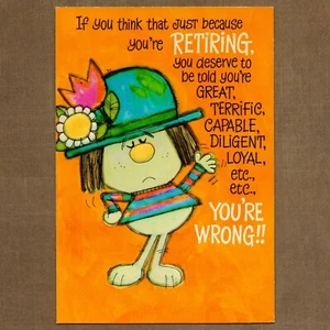 Divertida tarjeta de RETIRO de colección, gran diligente capaz fantástico de Hallmark +✉ - Imagen 1 de 6