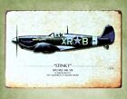  Stinky Spitfire MK VB avion chasseur étain panneau mural étain art