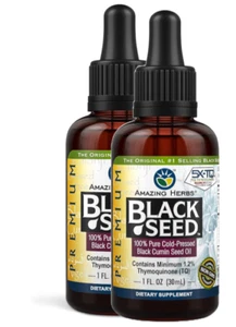 Amazing Herbs Premium Black Seed Oil 1oz (2PACK) EXP:07/25 - Picture 1 of 1