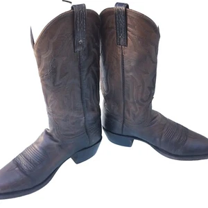 Lucchese Mens Size 8 D Cowboy Boots 2000 Lone Star T3099R4 Walnut Brown 04556 - Picture 1 of 6