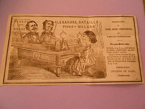 Gravure 1862 Alexandre Bataille Piano Billard Humour caricature - Picture 1 of 1