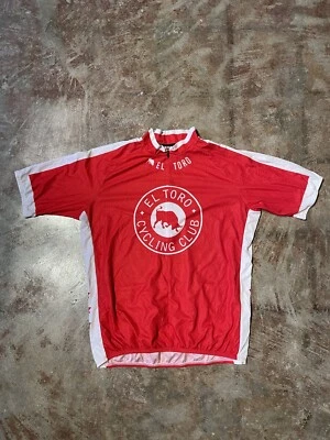 Sugoi Cycling Jersey Red El Toto Cycling Club Full Zip Pockets Sz S/M * - Image 1 of 4