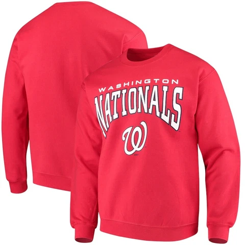 Washington Nationals Men's Stitches Crew Sweatshirt - NWT - FREE SHIPPING! Cover