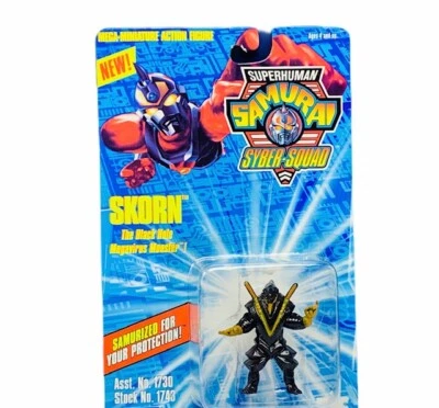 Figura de juguete Samurai Syber Squad de colección Playmates sin usar, en caja 1994 Skorn Z BMC2 Foto 1 de 3