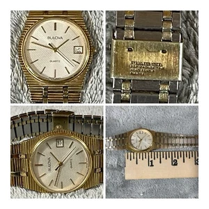 Raro orologio uomo Bulova al quarzo Movment P3!! Da riparare!! 1/40 10k!! - Foto 1 di 17