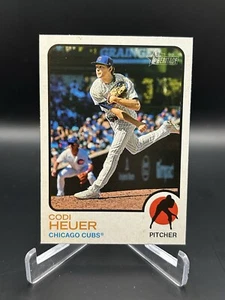 2022 Topps Heritage SP Short Print Codi Heuer Chicago Cubs #418 - Picture 1 of 2