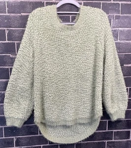 John Paul Richard Hi-Lo Popcorn Sweater Womens Medium Pullover Balloon Sleeves - Picture 1 of 8