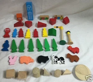 Konvolut 49 Teile Holz Schienen Set Thomas & seine Freunde Holzeisenbahn Zug Lok - Bild 1 von 4