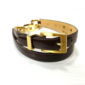 Women's Brighton Leather and Brass Chain Belt Size M Ladies 22219 Western - Picture 1 of 9