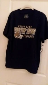 NWT Pro Edge Knights Apparel Blue Cotton NOTRE DAME Fighting Irish Shirt Men L - Picture 1 of 5
