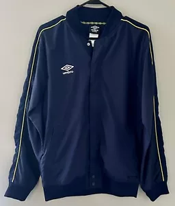 Umbro Premier League Soccer Futbol Jacket Navy Men Size Small Preowned - Picture 1 of 5