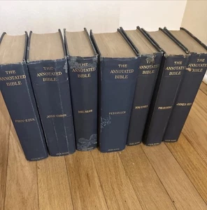 Lot Of 8 Books The Annotated Bible A. C. Gaebelein James revelation Romans 1921 - Foto 1 di 24