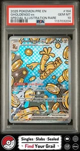 PSA 10 GEM MT Gholdengo Ex SIR #164 2025 Pokemon Prismatic Evolutions - Picture 1 of 2