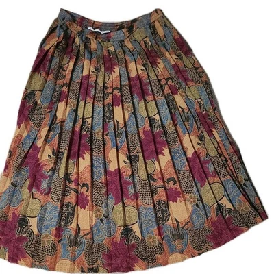 🔥 Vintage 80's 90's Alfred Dunner Skirt Floral Size 14 Pleated  - Image 1 of 4