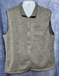 Eddie Bauer Full Zip Sleeveless Fleece Vest Sweater- Men's 2XL XXL - Picture 1 of 6