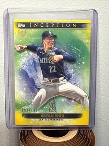 2024 Topps Inception Bryan Woo RC Yellow Rookie #193/199 Mariners - Picture 1 of 2