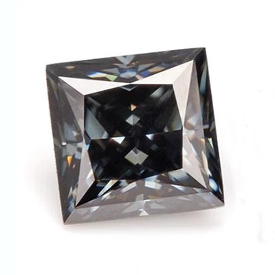 Dark Gray Loose Diamond Princess Cut VVS1 D Grade 5.5 mm Gemstone P746 - Image 1 of 4