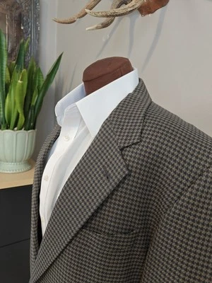 🇺🇲 Joseph Abboud Mens 42R Beige Gray Two Button Sports Coat Made In USA  - Image 1 of 4