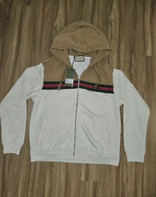 Jersey Gucci genuino con etiquetas, sudadera, cremallera, algodón, grande Foto 1 de 4