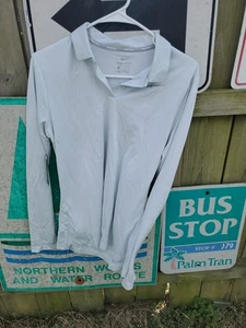 Nike Women's Long-Sleeve Dri-FIT Golf Polo 929535-100 White Mint S NWT $70 - Picture 1 of 6