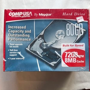 Maxtor Hard Drive 80GB 7200 RPM 8MB Cache New - Imagen 1 de 17