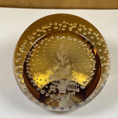 Caithness Glass Scotland. Christmas Tree With Presents. Paperweight. Excellent  - Image 1 of 4