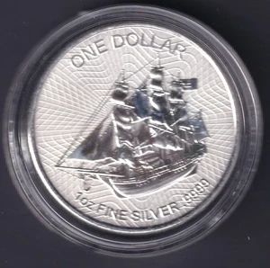 Currency Cook Islands 2017 Bounty - One Dollar - 1 OZ - Fine Silver Proof - Picture 1 of 2