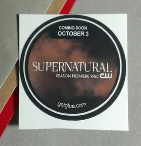 SUPERNATURAL JARED PADALECKI JENSEN ACKLES TITLE WORDS TV GET GLUE STICKER - Picture 1 of 1