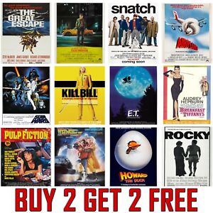 Classic Movie Film Posters Poster Prints Wall Art A4 A3 A2