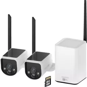 Swann SWNVK-MR4KSD2-EU Long range Wifi Security camera Kit - 2 camera 4K White - Picture 1 of 10