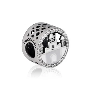 S925 White CocoLand Castle Bead Princess Fairytale Romance Charm For Bracelet - Picture 1 of 5