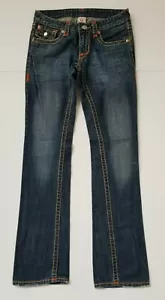 True Religion Women's Thick Stitch Billy Blue Jeans Size 27 - Picture 1 of 10