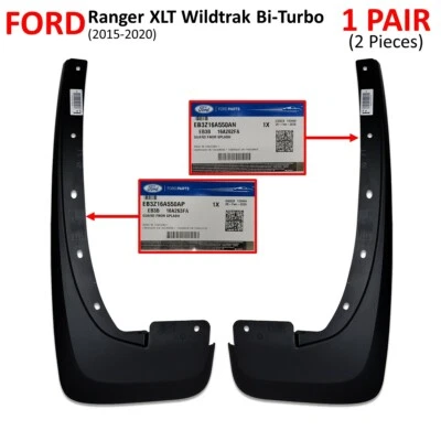 Front L+R Splash Guard Mud Flap Fender For Ford Ranger XLT Wildtrak 2015 2020 - Image 1 of 4