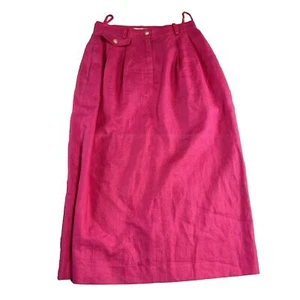 Vintage Talbots Rock Größe 8 rosa Leinen Bleistift gefüttert klassisch 80er bunt Academia - Bild 1 von 6