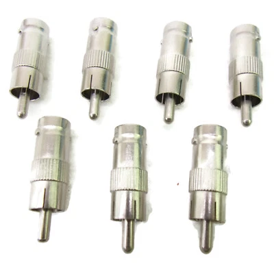 7-pcs BNC Female To RCA Male Adapters ~ US SELLER - Image 1 of 3