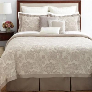 CHARISMA CARRINGTON MINK FLORAL FULL/QUEEN DUVET COVER & SHAMS SET-BEIGE/TAN-6PC - Picture 1 of 1