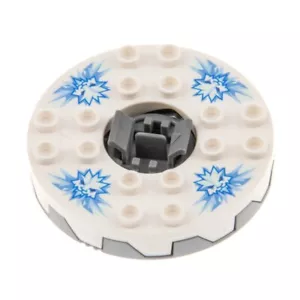 1X Lego Ninjago Spinner Flat 6X6X1 White Ice With Stone 4654061 BB0549C06PB01 - Picture 1 of 1