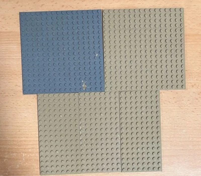 LEGO 16x16 + 8 x 16 Bauplatte dunkelgrau/dark tan - Bild 1 von 3