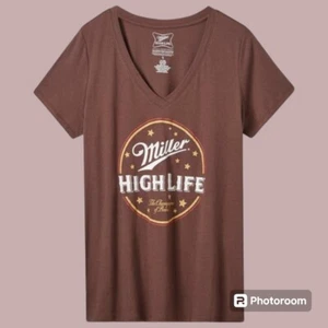 5X 28W Torrid braun Miller Bier T-Shirt V-Ausschnitt Champagne klassische Passform Party Urlaub - Bild 1 von 6