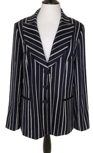 🩶PLANET ~ Fabulous Navy Stripe Blazer/Jacket Size 14🩶 - Picture 1 of 8